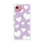 プレミアムスクエアケース with SnapMag［ Dot Hearts - Purple ］