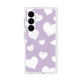 プレミアムスクエアケース with SnapMag［ Dot Hearts - Purple ］