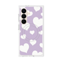 プレミアムスクエアケース with SnapMag［ Dot Hearts - Purple ］