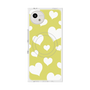 プレミアムスクエアケース with SnapMag［ Dot Hearts - Yellow ］