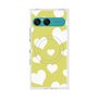 プレミアムスクエアケース with SnapMag［ Dot Hearts - Yellow ］