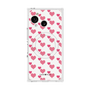 プレミアムスクエアケース with SnapMag［ Stripe Hearts - Pink ］