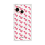 プレミアムスクエアケース with SnapMag［ Stripe Hearts - Pink ］