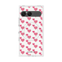 プレミアムスクエアケース with SnapMag［ Stripe Hearts - Pink ］