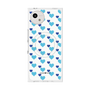 プレミアムスクエアケース with SnapMag［ Stripe Hearts - Blue ］
