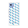 プレミアムスクエアケース with SnapMag［ Stripe Hearts - Blue ］