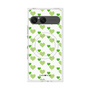 プレミアムスクエアケース with SnapMag［ Stripe Hearts - Green ］