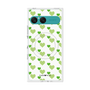 プレミアムスクエアケース with SnapMag［ Stripe Hearts - Green ］