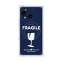 プレミアムスクエアケース with SnapMag［ FRAGILE - Navy ］