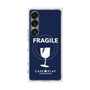 プレミアムスクエアケース with SnapMag［ FRAGILE - Navy ］