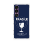プレミアムスクエアケース with SnapMag［ FRAGILE - Navy ］