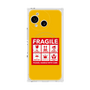 プレミアムスクエアケース with SnapMag［ FRAGILE Sticker - Yellow ］