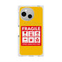 プレミアムスクエアケース with SnapMag［ FRAGILE Sticker - Yellow ］