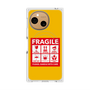 プレミアムスクエアケース with SnapMag［ FRAGILE Sticker - Yellow ］