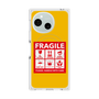 プレミアムスクエアケース with SnapMag［ FRAGILE Sticker - Yellow ］