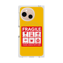 プレミアムスクエアケース with SnapMag［ FRAGILE Sticker - Yellow ］