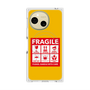 プレミアムスクエアケース with SnapMag［ FRAGILE Sticker - Yellow ］