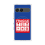 プレミアムスクエアケース with SnapMag［ FRAGILE Sticker - Blue ］