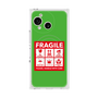 プレミアムスクエアケース with SnapMag［ FRAGILE Sticker - Green ］
