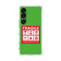 プレミアムスクエアケース with SnapMag［ FRAGILE Sticker - Green ］