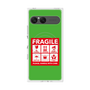 プレミアムスクエアケース with SnapMag［ FRAGILE Sticker - Green ］