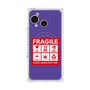 プレミアムスクエアケース with SnapMag［ FRAGILE Sticker - Purple ］
