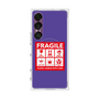 プレミアムスクエアケース with SnapMag［ FRAGILE Sticker - Purple ］