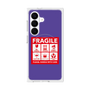 プレミアムスクエアケース with SnapMag［ FRAGILE Sticker - Purple ］