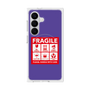 プレミアムスクエアケース with SnapMag［ FRAGILE Sticker - Purple ］