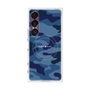 プレミアムスクエアケース with SnapMag［ Camouflage - Blue ］