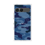 プレミアムスクエアケース with SnapMag［ Camouflage - Blue ］