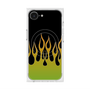 プレミアムスクエアケース with SnapMag［ 炎 - Green ］