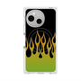 プレミアムスクエアケース with SnapMag［ 炎 - Green ］