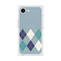 プレミアムスクエアケース with SnapMag［ Nordic Argyle - Blue ］