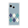 プレミアムスクエアケース with SnapMag［ Nordic Argyle - Blue ］