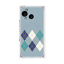 プレミアムスクエアケース with SnapMag［ Nordic Argyle - Blue ］
