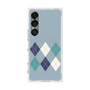 プレミアムスクエアケース with SnapMag［ Nordic Argyle - Blue ］