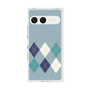 プレミアムスクエアケース with SnapMag［ Nordic Argyle - Blue ］