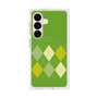 プレミアムスクエアケース with SnapMag［ Nordic Argyle - Green ］