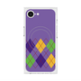 プレミアムスクエアケース with SnapMag［ Nordic Argyle - Purple ］