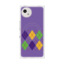 プレミアムスクエアケース with SnapMag［ Nordic Argyle - Purple ］