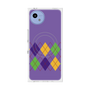 プレミアムスクエアケース with SnapMag［ Nordic Argyle - Purple ］