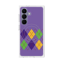 プレミアムスクエアケース with SnapMag［ Nordic Argyle - Purple ］
