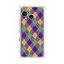 プレミアムスクエアケース with SnapMag［ Argyle - Purple ］