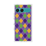 プレミアムスクエアケース with SnapMag［ Argyle - Purple ］