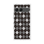 プレミアムスクエアケース with SnapMag［ Argyle - Black ］