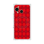 プレミアムスクエアケース with SnapMag［ Argyle - Red ］