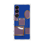 プレミアムスクエアケース with SnapMag［ Photo Frames - Blue ］