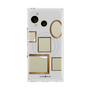 プレミアムスクエアケース with SnapMag［ Photo Frames - Light Gray ］