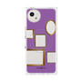 プレミアムスクエアケース with SnapMag［ Photo Frames - Purple ］